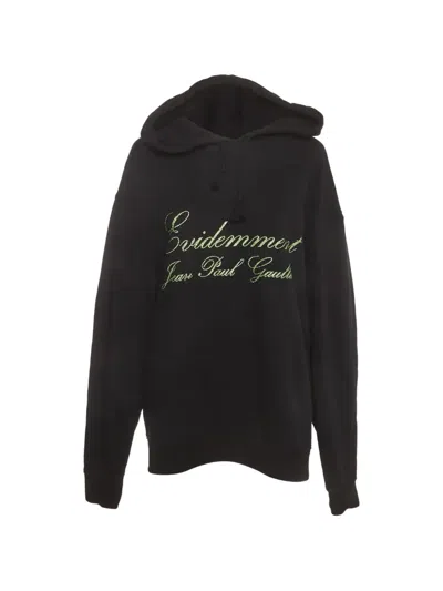 Pre-owned Jean Paul Gaultier Printed Hoodie In Black