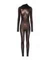 Jean Paul Gaultier Womens Black Brown Printed Long-sleeves Woven Jumpsuit Xs In Multi
