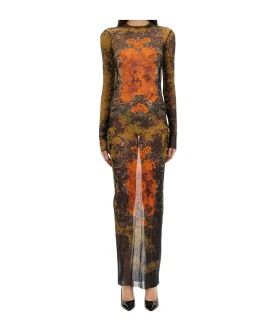JEAN PAUL GAULTIER PRINTED LONG DRESS