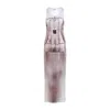 Jean Paul Gaultier Trompe L'ail Corset Printed Cotton Ribbed Long Dress In Multicolor