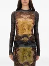 Jean Paul Gaultier Printed Long-sleeve T-shirt In Brown