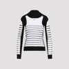 Jean Paul Gaultier Printed 'mariniere' Knit Pullover In White Black