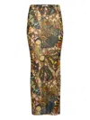 Jean Paul Gaultier Printed Maxi Skirt In Neutral