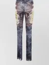 Jean Paul Gaultier Printed Medallion Mesh Trouser In Multi