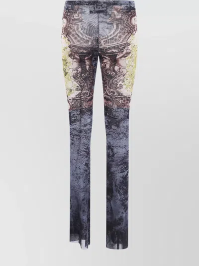 JEAN PAUL GAULTIER PRINTED MEDALLION MESH TROUSER