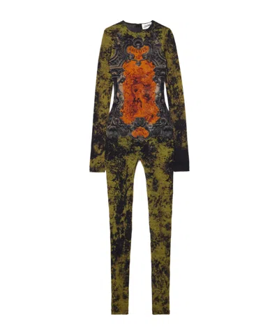 Jean Paul Gaultier Printed Mesh Jumpsuit