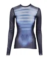 Jean Paul Gaultier Ong Sleeve Top In Black