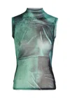 Jean Paul Gaultier Graphic-print High-neck Tank Top In Multi