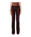 Jean Paul Gaultier Mesh Printed Python Trousers In Brown