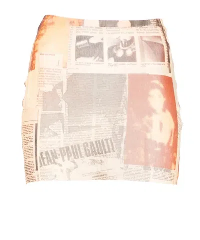 JEAN PAUL GAULTIER PRINTED MIDI SKIRT