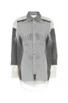 Jean Paul Gaultier Printed Organza E Polyester Oversize Shirt In Blackwhite