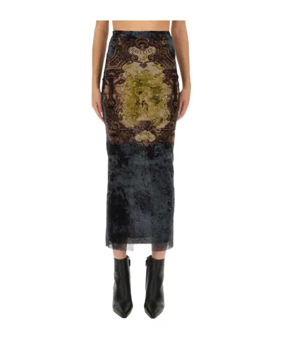 JEAN PAUL GAULTIER PRINTED PATTERN SKIRT