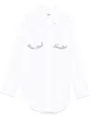 Jean Paul Gaultier White Poplin Shirt With Underboob Print In White