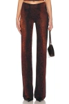 Jean Paul Gaultier Printed Python Mesh Trouser In Multi