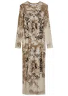 Jean Paul Gaultier Printed Ribbed Stretch-cotton Midi Dress In Multi