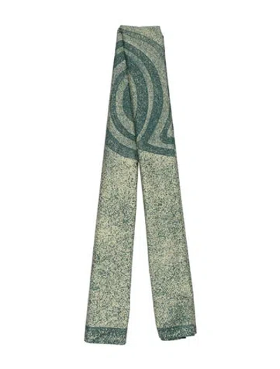 Pre-owned Jean Paul Gaultier Printed Scarf W/ Tags In Green