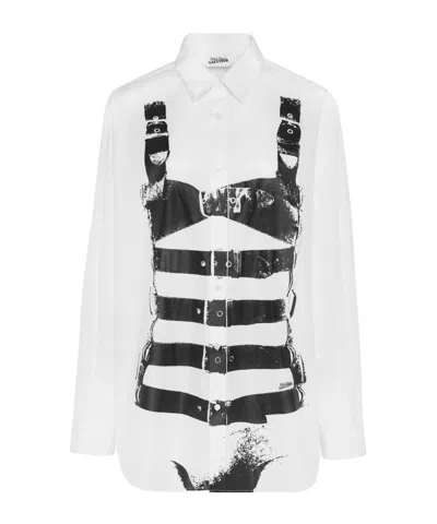 Jean Paul Gaultier Printed Shirt In White