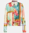 Jean Paul Gaultier Printed Silk Shirt In Multicoloured