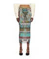 Jean Paul Gaultier Printed Skirt In Multi