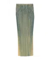 Jean Paul Gaultier Mesh Spiral Long Skirt In Gray