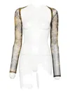 Jean Paul Gaultier Printed Sleeves In White