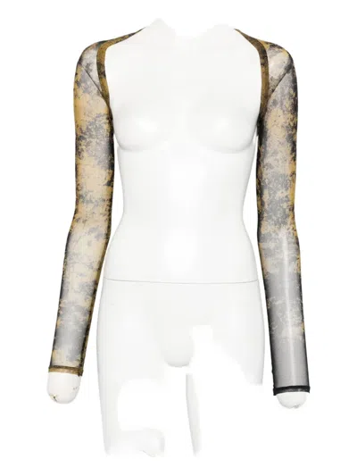Jean Paul Gaultier Printed Sleeves In White