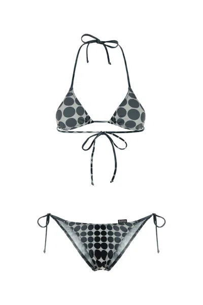 Jean Paul Gaultier Printed Stretch Polyester Bikini In Multi