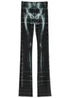 Jean Paul Gaultier Sheer Tulle Trousers X-ray Print In Black