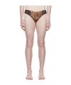 Jean Paul Gaultier Printed Swimming Briefs In Multi