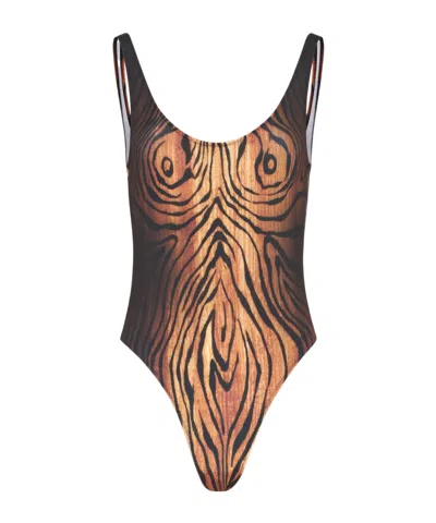 JEAN PAUL GAULTIER JEAN PAUL GAULTIER HIGH CUT ONE-PIECE SWIMSUIT