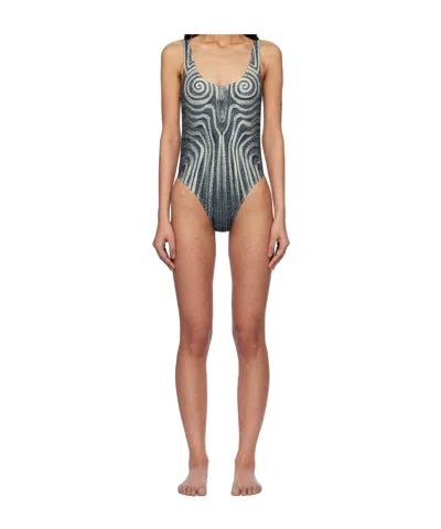 Jean Paul Gaultier Printed Swimsuit In Multi