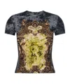 Jean Paul Gaultier Women Blurry Roses Medaillon Print T-shirt In Multi
