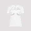 Jean Paul Gaultier Bedrucktes T-shirt Aus Baumwoll-jersey In Offwhite Black