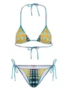 Jean Paul Gaultier Printed Tie Bikini Set In Yellow
