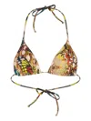 Jean Paul Gaultier Printed Tie Bikini Top In Multi