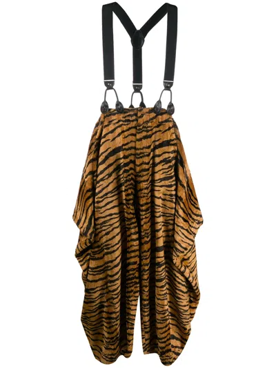 Pre-owned Jean Paul Gaultier Printed Trousers In Brown