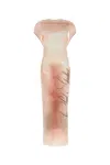 Jean Paul Gaultier Silhouette-print Maxi Dress In Palepinkdustypink