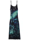 Jean Paul Gaultier Printed Tulle Maxi Dress In Multicoloured
