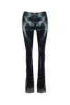 Jean Paul Gaultier Sheer Tulle Trousers X-ray Print In Blacknavylightblue