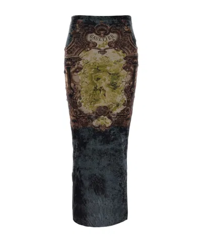 JEAN PAUL GAULTIER PRINTED TULLE SKIRT