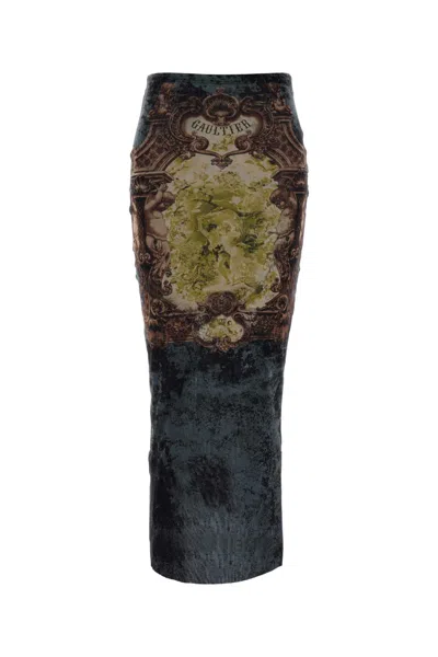 JEAN PAUL GAULTIER PRINTED TULLE SKIRT