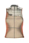 Jean Paul Gaultier Printed Tulle The Fire Tank Top In Brown