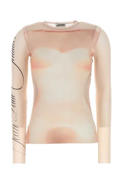 Jean Paul Gaultier Printed Tulle Top