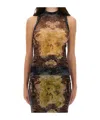 Jean Paul Gaultier Printed Vest In Brown