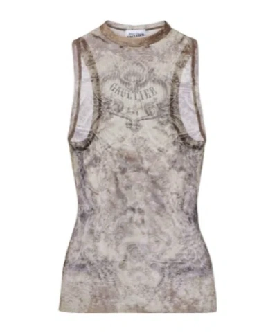 Jean Paul Gaultier Printed Vest In Multi