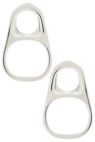 Jean Paul Gaultier Pull Tab Can Earrings In Silver