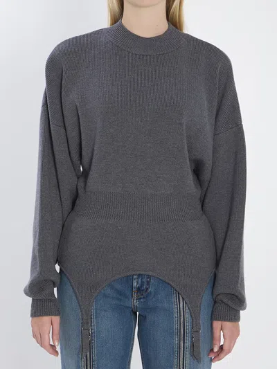 JEAN PAUL GAULTIER PULLOVER WITH LINGERIE GARTER