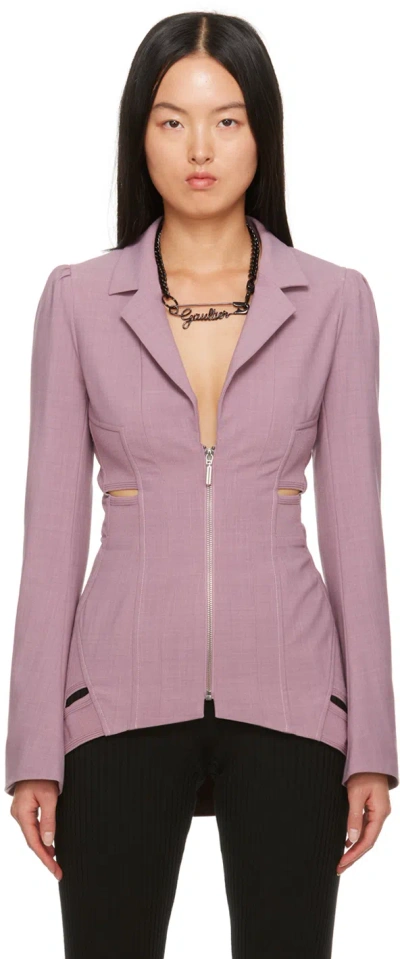Jean Paul Gaultier Purple Knwls Edition Blazer In 29 Lilac