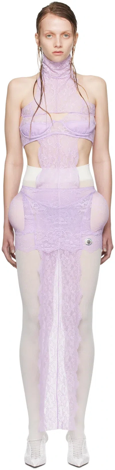 Jean Paul Gaultier Purple Shayne Oliver Edition Minidress In 29 Lilac