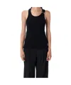 Jean Paul Gaultier Ribbed Racerback Tank Top In Black